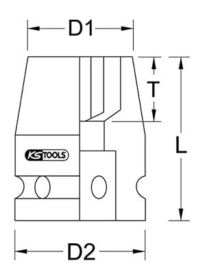 KS Tools 5151018 515.1018 Kracht-dopsleutelinzet 18 mm