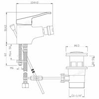 Schutte ATHOS PLUS ééngreepsmengkraan bidet | chroom
 41200 - thumbnail