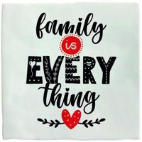Plenty Gifts tegeltje keramiek family is everything 10x10cm wit - thumbnail