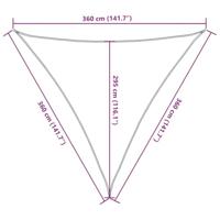 Zonnezeil 160 g/m 3,6x3,6x3,6 m HDPE zwart - thumbnail
