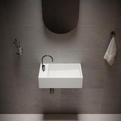 Fontein Ideavit Solidcube 50x30x15 cm Solid Surface Mat Wit Fontein Ideavit Solidcube 50x30x15 cm Solid Surface Mat Wit