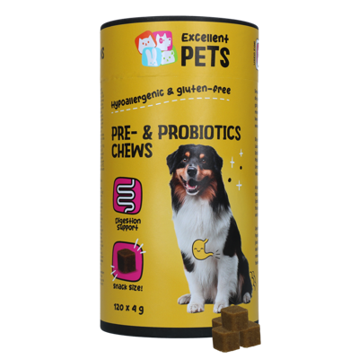 Excellent Pets Pre- & Probiotics Chews 120 Treats