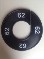 Maatring 9cm zwart/wit 62 - thumbnail