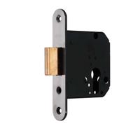 Nemef veiligheids bijzetslot - PC - SKG** - doornmaat 60mm - 4228/27 - incl sluitplaat - thumbnail