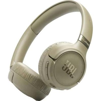 JBL Tune 680 NC draadloze on-ear koptelefoon- met Adaptive Noise Cancelling, Bluetooth, lichtgewicht ontwerp, 76 uur batterijduur, Google Fast Pair, en Microsoft Swift Pair, beige