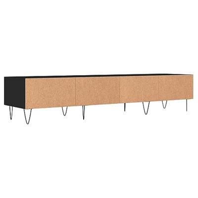 Tv-meubel 150x36x30 cm bewerkt hout zwart