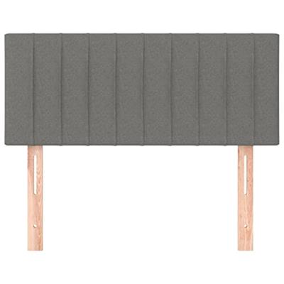 Hoofdbord 90x5x78/88 cm stof donkergrijs