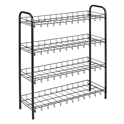 Metaltex schoenenrek 4 rekken 64x23x80.5 cm zwart