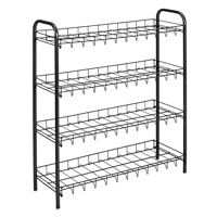 Metaltex Schoenenrek 4 Rekken 64x23x80.5 cm Zwart - thumbnail