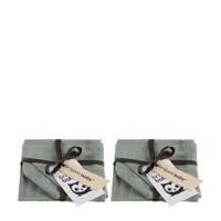 Briljant Baby hydrofiel monddoekje uni- 2x set van 3 groen - thumbnail