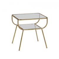 WOOOD Glazen Bijzettafel 'Amazing' kleur Antique Brass - thumbnail