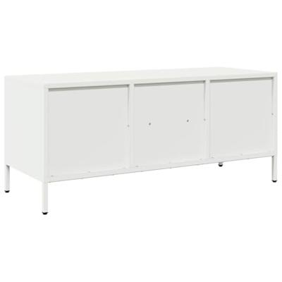 Tv-meubel 101,5x39x43,5 cm koudgewalst staal wit