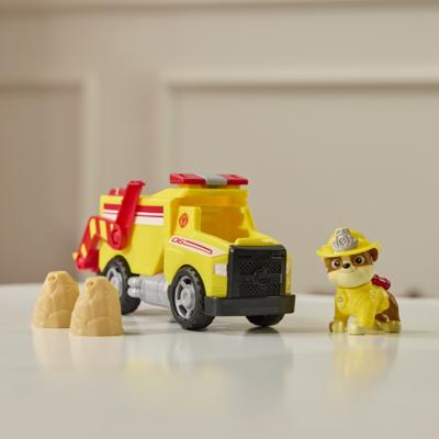 PAW Patrol Brandweerredding Rubble's kiepwagen met speelfiguur