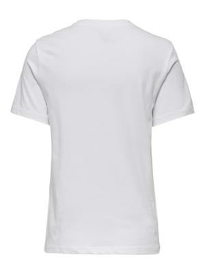 Only Onlariya Life Reg S/s Love Top Box Jrs T-shirt Korte Mouw Bright White Coeur