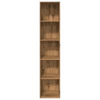 Boekenkast 40x30x189 cm bewerkt hout artisanaal eikenkleurig - thumbnail