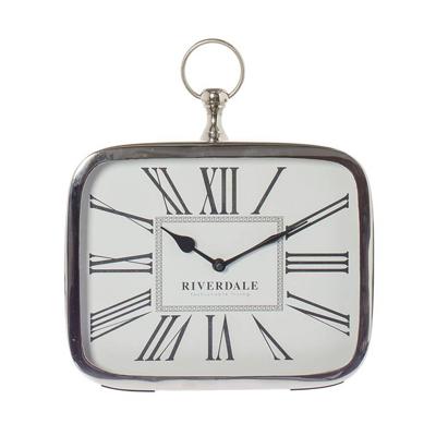 Riverdale Tafelklok Luton Silver 25cm