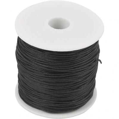 Creativ Company Katoenkoord, dikte 1 mm, zwart, 100 m/ 1 doos