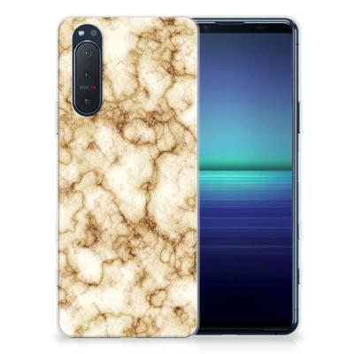 Sony Xperia 5II | TPU | Siliconen hoesje | Marmer Goud