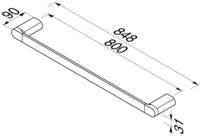 Geesa Wynk wand handdoekhouder 80 cm. Chroom - thumbnail