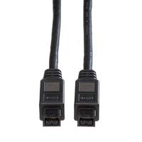 ROLINE IEEE 1394b / IEEE 1394 kabel, 9/9polig, zwart, 1,8 m - thumbnail