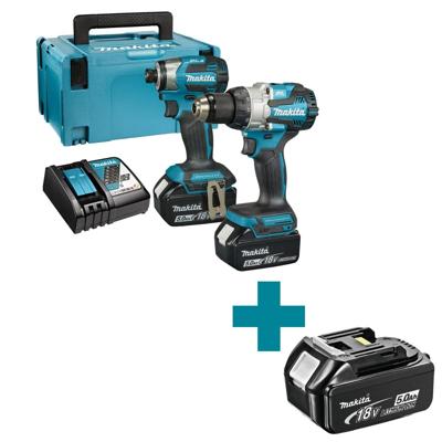 Makita DLX2528TJ Accu Combiset 2-delig (DHP489 + DTD173) 18V 5.0Ah in Mbox Makita DLX2528TJ Accu Combiset 2-delig (DHP489 + DTD173) 18V 5.0Ah in Mbox
