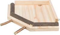 TRIXIE LANDINGSPLAATS MET ZITSTOKKEN HOUT NATUREL 19X19 CM - thumbnail