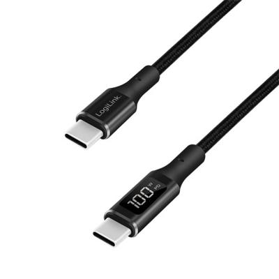LogiLink CU0181 USB-C-kabel USB 2.0 USB-A stekker 1.00 m Zwart Stekker past op beide manieren