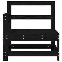 Tuinhoekbanken 2 st massief grenenhout zwart - thumbnail