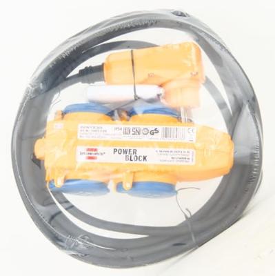 Brennenstuhl Adapterkabel FI IP54 met contactdozenblok 5m zwart H07RN-F 3G1,5 - 1168720010
