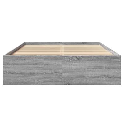 Bedframe bewerkt hout grijs sonoma eikenkleurig 120x200 cm - thumbnail
