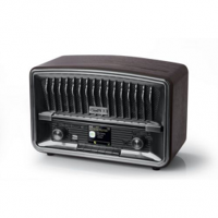 Muse Digitale radio, DAB+ FM, wekker, dubbel alarm, (M-135 DBT) LCD-display, 2 x 5 watt, sluimerfunctie, USB-AUX-IN telefoonaansluiting, donkergrijs, - thumbnail