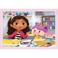 Clementoni Supercolor 4in1 Puzzel Gabbys Dollhouse 12-24 Stukjes - thumbnail