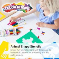 Colorations - herbruikbare dieren sjablonen - 12st. - thumbnail