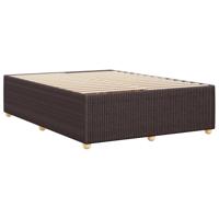 Bedframe zonder matras stof donkerbruin 140x190 cm - thumbnail