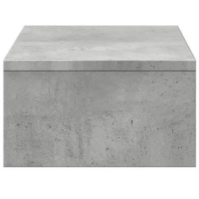 VidaXL Monitorstandaard met lades 50x27x15 cm bewerkt hout betongrijs VidaXL Monitorstandaard met lades 50x27x15 cm bewerkt hout betongrijs