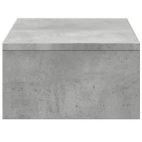 VidaXL Monitorstandaard met lades 50x27x15 cm bewerkt hout betongrijs - thumbnail
