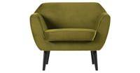 WOOOD Fauteuil 'Rocco', kleur Olijfgroen - thumbnail