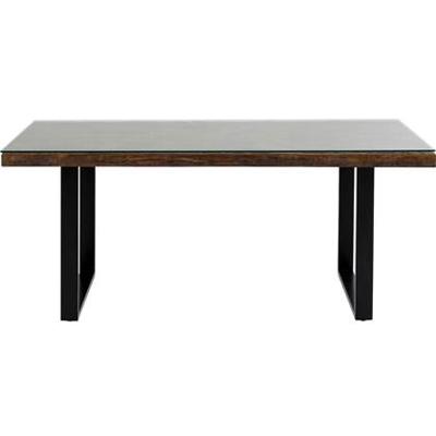 Kare Design Conley Eettafel 180 X 90 Cm - Hout En Zwart Metaal