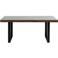 Kare Design Conley Eettafel 180 X 90 Cm - Hout En Zwart Metaal - thumbnail