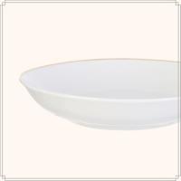 OTIX Diepe borden Soepborden Set van 6 stuks 21cm Wit met Gouden ra... - thumbnail