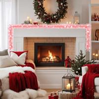 Kerstslinger met LED-lampjes 20 m roze - thumbnail