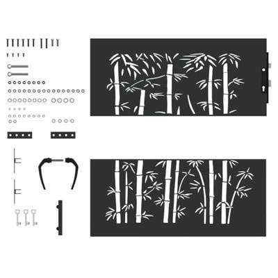 Tuinpoort met slot Zwart 105 x 100 cm Poedergecoat staal