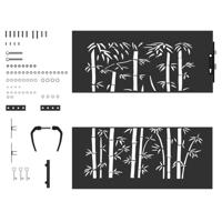 Tuinpoort met slot Zwart 105 x 100 cm Poedergecoat staal - thumbnail