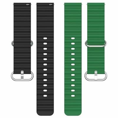 Garmin Forerunner 970 / 570 (47mm) / 255 - Ocean Style bandje - Groen / zwart Garmin Forerunner 970 / 570 (47mm) / 255 - Ocean Style bandje - Groen / zwart