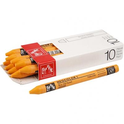 Caran Dache Caran d'ache neocolor i, l: 10 cm, dikte 8,5 mm, orange (030), 10 stuk/ 1 doos