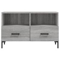 Tv-meubel 80x36x50 cm bewerkt hout grijs sonoma eikenkleurig - thumbnail