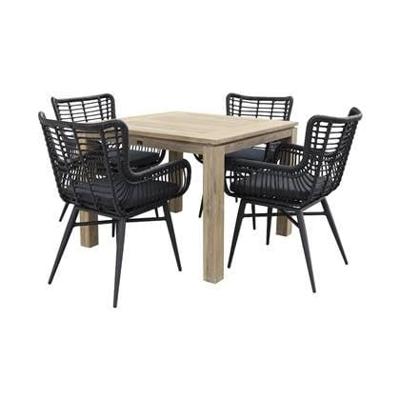 VDG Jasmine black|Rome grey 100 cm. - tuinset 5-delig