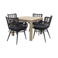 VDG Jasmine black|Rome grey 100 cm. - tuinset 5-delig - thumbnail