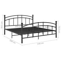 vidaXL Bedframe metaal zwart 140x200 cm - thumbnail