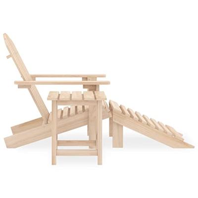 Tuinstoel Adirondack met voetenbank en tafel massief vurenhout
